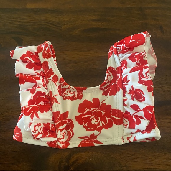 Janie and Jack Floral Roses Swim Set - Picture 5 of 11